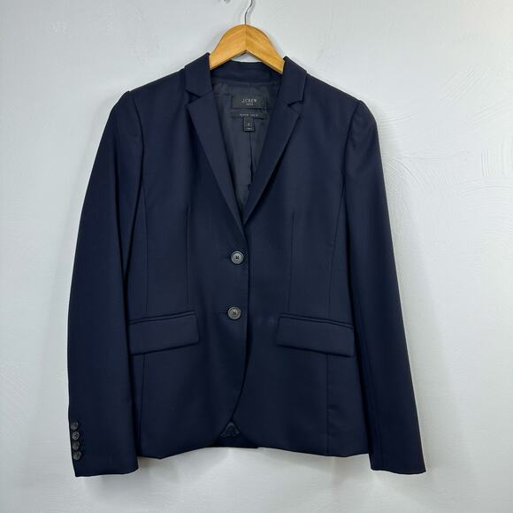 J. Crew Navy 1035 Two-Button Jacket in Super 120's Wool - Picture 2 of 8